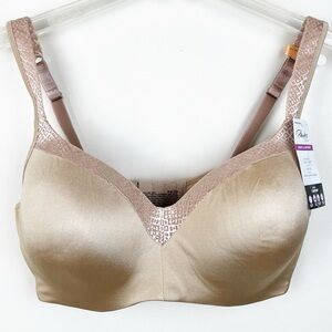 NWT Playtex Smooth Balconette T Shirt Bra Nude 38DD Underwire Comfort Support